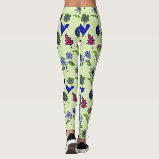Cool Floral Pattern Leggings (Achterkant)