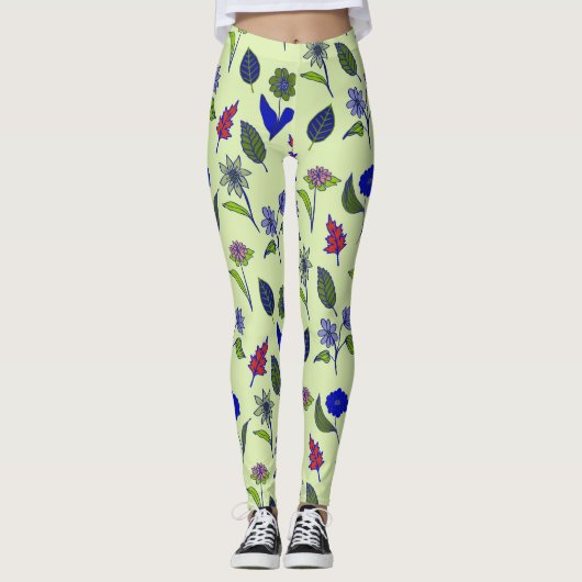 Cool Floral Pattern Leggings (Voorkant)