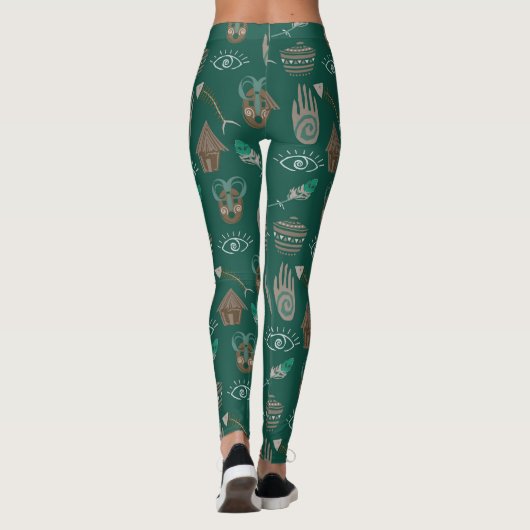 Cool Floral Pattern Leggings (Achterkant)