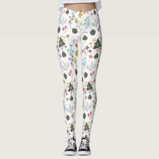 Cool Floral Pattern Leggings (Voorkant)