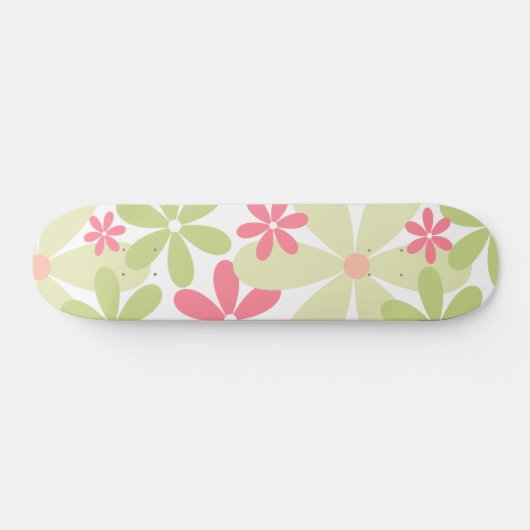 Cool Floral Pattern Persoonlijk Skateboard (Horizontaal)