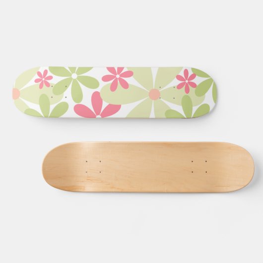 Cool Floral Pattern Persoonlijk Skateboard (Horizontaal)