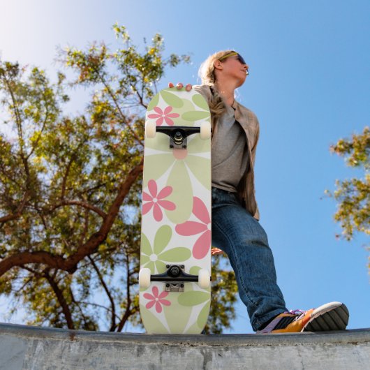 Cool Floral Pattern Persoonlijk Skateboard (Buiten 1)