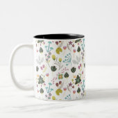 Cool Floral Pattern Tweekleurige Koffiemok (Links)