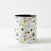 Cool Floral Pattern Tweekleurige Koffiemok (Center)