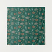 Cool Floral Pattern Wandkleed (Voorkant (horizontaal))