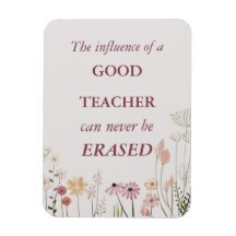 Cool Floral Pink Teacher Quote Hartelijk dank