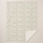 Cool Floral Spring, Housewarming Gift Sherpa Deken (Voorkant)