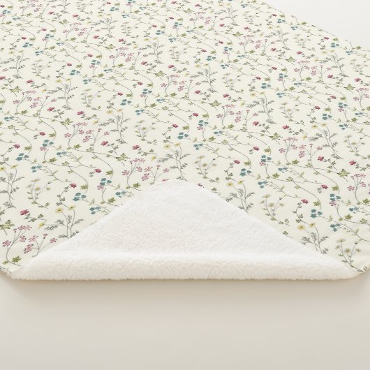 Cool Floral Spring, Housewarming Gift Sherpa Deken (3/4)