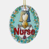 Cool floral verpleegkundige keramisch ornament (Rechts)