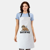 Cool Flying Sloth Believe Funny Motivatie Design Schort (Gedragen)