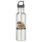 Cool Flying Sloth Believe Funny Motivatie Design Waterfles (Voorkant)