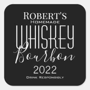 Cool Fonts Whiskey Bourbon Label