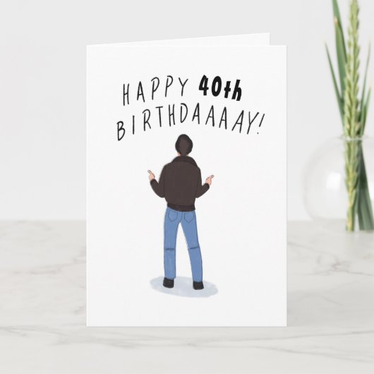 Cool Fonz Happy Days 40e verjaardag Kaart (Voorkant)