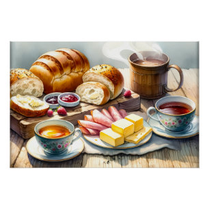 Cool food liefhebbers broodje broodje vlees Poster