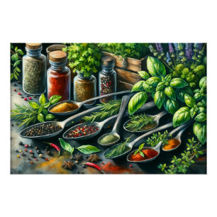 Cool food liefhebbers kruiden perfect poster