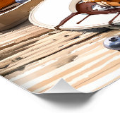 Cool food lovers ontbijt wafel perfect poster (Hoek)