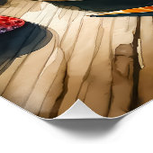 Cool food lovers Ontbijt wafels Perfect Poster (Hoek)