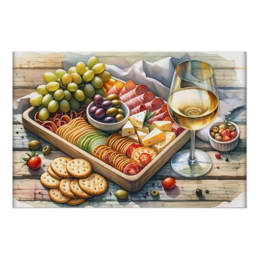 Cool food lovers party tray Poster (Voorkant)