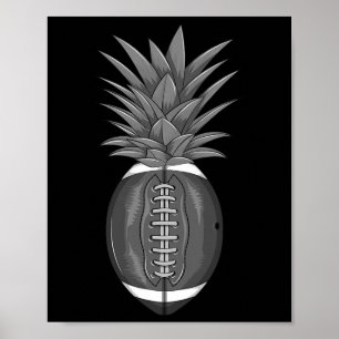 Cool Footbal Ananas Grappige Trap Bal Fan Atleet Poster
