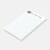 Cool Football Coach Lined Custom Post-it® Notes (Schuin)