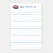 Cool Football Coach Lined Custom Post-it® Notes (Voorkant)