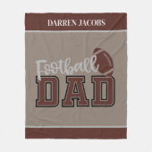 Cool Football sport Papa naam toevoegen Fleece Deken (Voorkant)