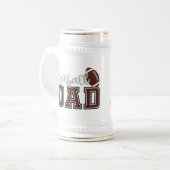 Cool football sport Papa woord kunst Bierpul (Voorkant links)