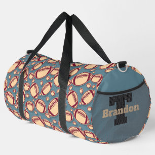 Cool football sport toevoegen monogram plunjezak