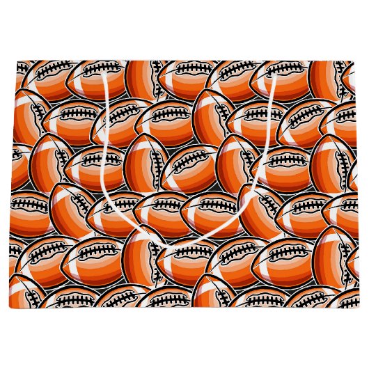 Cool football sportpatroonfeest groot cadeauzakje (Voorkant)