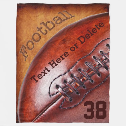 Cool Football Throw Blanket PERSONALISEERD Fleece Deken (Voorkant)