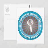 Cool Forensic Scientists Club Briefkaart (Voorkant / Achterkant)