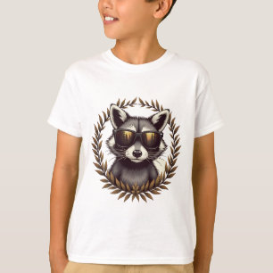 Cool Forest wasbeer in zonnebril artwork T-shirt