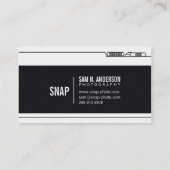 Cool fotograaf camera moderne zwarte illustratie visitekaartje (Achterkant)