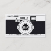 Cool fotograaf camera moderne zwarte illustratie visitekaartje (Voorkant)