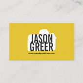 Cool Fotograaf Gele camera Logo Fotografie Visitekaartje (Voorkant)