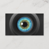 Cool Fotografie Blue Eye Camera Lens Fotograaf Visitekaartje (Achterkant)