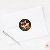 Cool Fox 2 Ronde Sticker (Envelop)