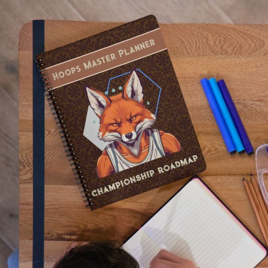 Cool Fox Gifts voor Basketbal Lovers Coach Fans Notitieboek