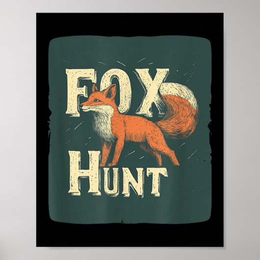 Cool Fox Hunting Costume For Adults And Kids  Poster (Voorkant)