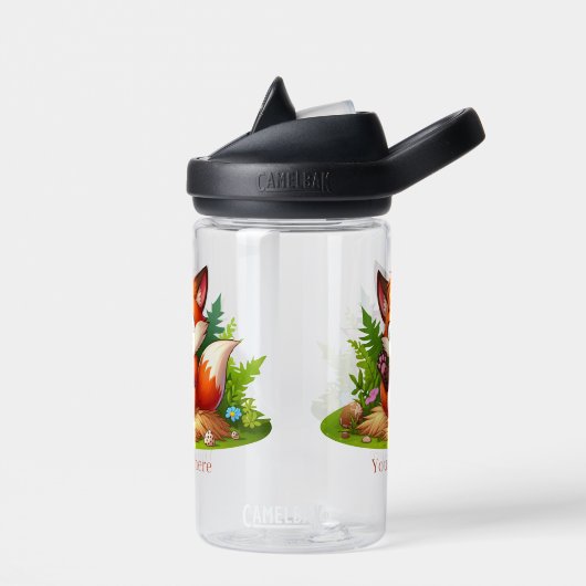 Cool fox liefhebbers toevoegen tekst kinder waterfles (Links)