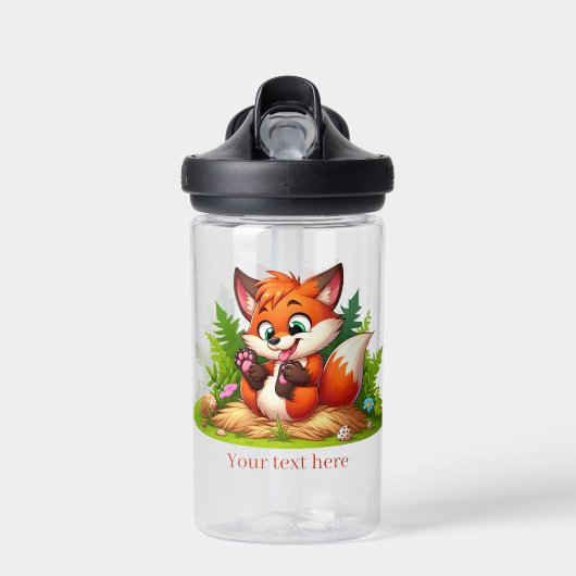 Cool fox liefhebbers toevoegen tekst kinder waterfles (Voorkant)