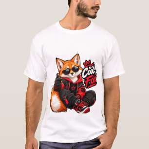 Cool Fox T-Shirt–Stijlvolle Vos Kunst voor Dierenl T-shirt