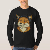 Cool Foxes Headphone T-shirt (Voorkant)