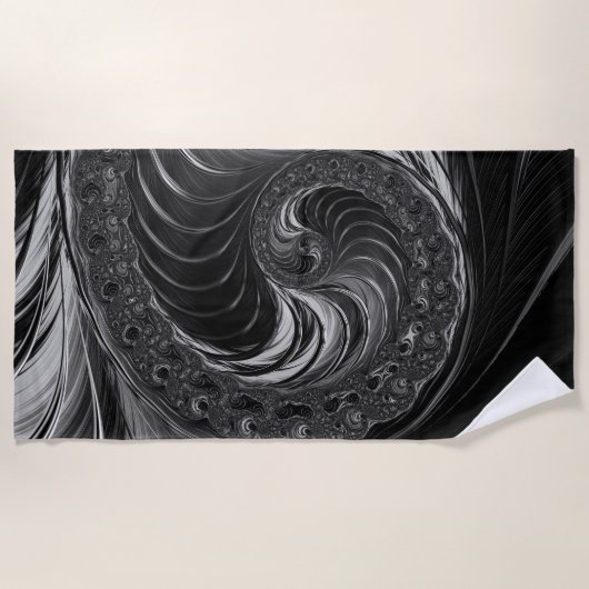 Cool Fractal Metallic Nautilus Golden ratio Strandlaken (Voorkant)