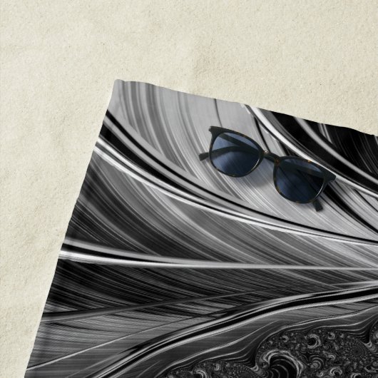 Cool Fractal Metallic Nautilus Golden ratio Strandlaken (In situ)