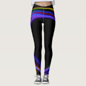 Cool Fractal Psychedelic Neon Glow Abstract Ball Leggings (Voorkant)