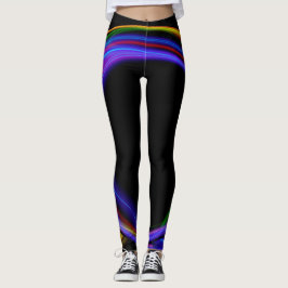 Cool Fractal Psychedelic Neon Glow Abstract Ball Leggings