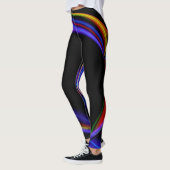 Cool Fractal Psychedelic Neon Glow Abstract Ball Leggings (Links)