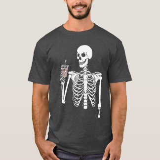 Cool frame holding party glasses on Hallowe funny T-shirt